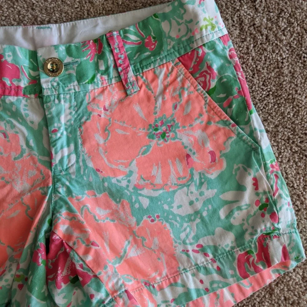 ⭐ Lilly Pulitzer Poolside Beach Print Callahan Shorts size 00